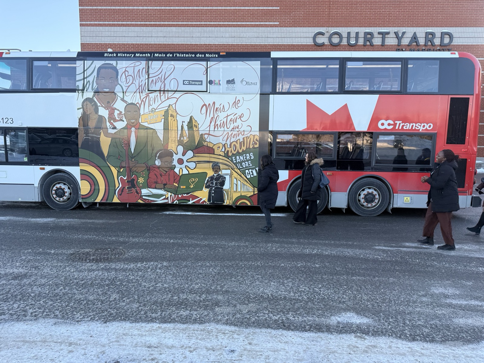 OC Transpo bus wrapped for Black History Month